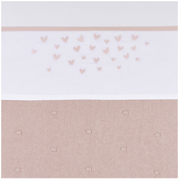 Meyco | Laken ledikant hearts soft pink 100x150 cm