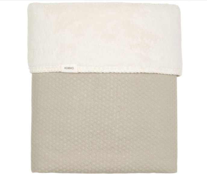Koeka | Deken wieg teddy elim sage 75x100