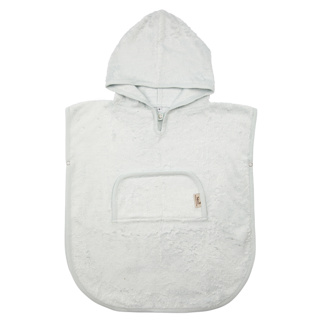 Timboo | Poncho met Kap V-hals/Drukknopensluiting Bamboe Riviera Blue Blauw 2-4Y