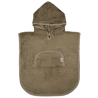 Timboo | Poncho met Kap V-hals/Drukknopensluiting Bamboe Jungle Green Groen 2-4Y