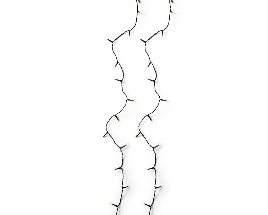 Lumineo | Verlichting LED Basic Lights In/Outdoor 720 Leds Warm Wit Snoer Zwart 54m +5m Aanloopsnoer Dimmer IP44 Adapter