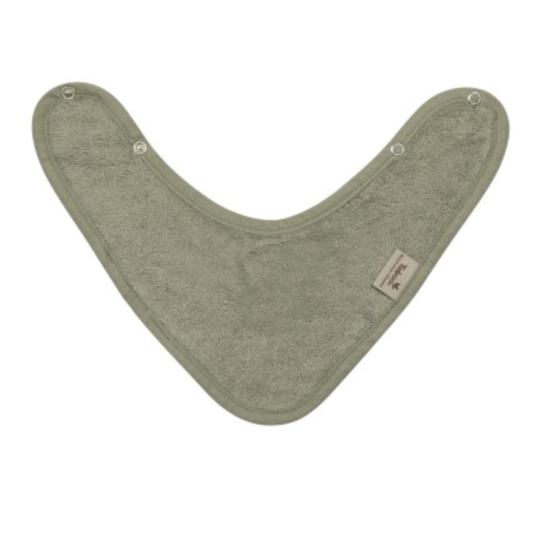 Timboo | Spuugdoekje/Bandana Dubbellaags Drukknopensluiting Bamboe Whisper Green Groen 36x20cm