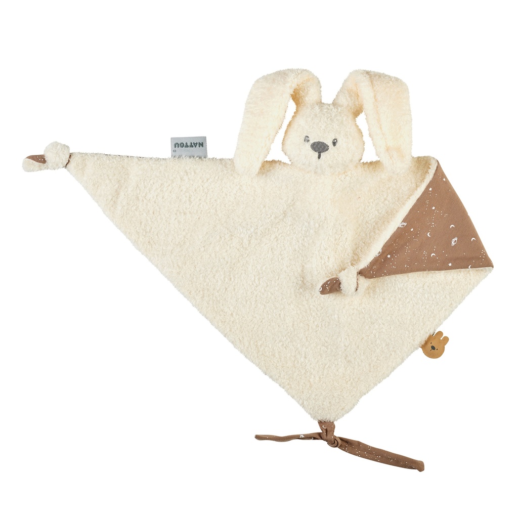 Nattou | Knuffeldoek Lapidou Konijn Glow In The Dark Teddy Vanilla Ecru/Bruin