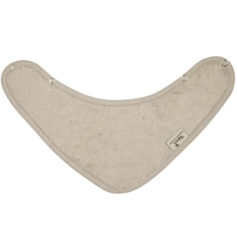 Timboo | Spuugdoekje/Bandana Dubbellaags Drukknopensluiting Bamboe Feather Grey Grijs 36x22cm