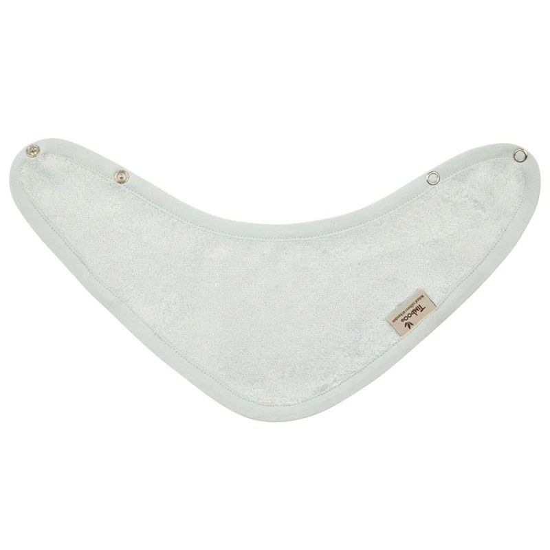 Timboo | Spuugdoekje/Bandana Dubbellaags Drukknopensluiting Bamboe Riviera Blue Blauw 36x22cm