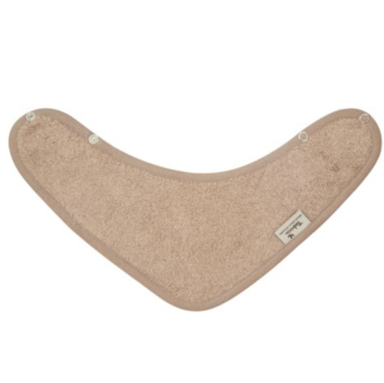 Timboo | Spuugdoekje/Bandana Dubbellaags Drukknopensluiting Bamboe Savannah Sand Bruin 36x20cm