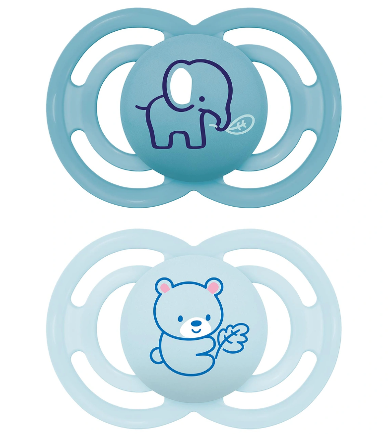 MAM | Fopspeen Perfect Silicon Olifant/Koala Blauw 6-16M