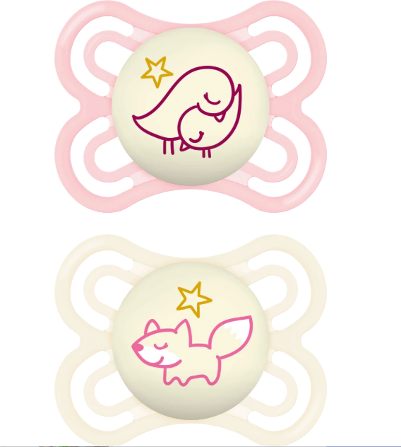 MAM | Fopspeen Perfect Night Silicon Roze 0-6M 