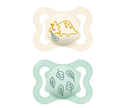 Mam | Fopspeen Supreme Siliconen Dino/Blaadjes Mint 0-6M 