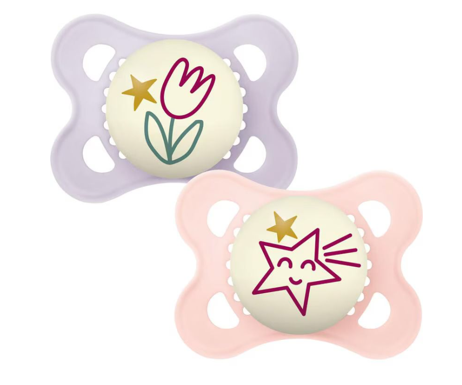 MAM | Zuigspeen Original Night silicon 0-6 roze