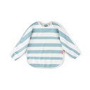 SLABBETJE, Sleeved Pocket Bib, Stripes, blue, velcrosl., 72x34cm, met mouwen, kruimelv., waterdicht, 1 stuk(s), 2024