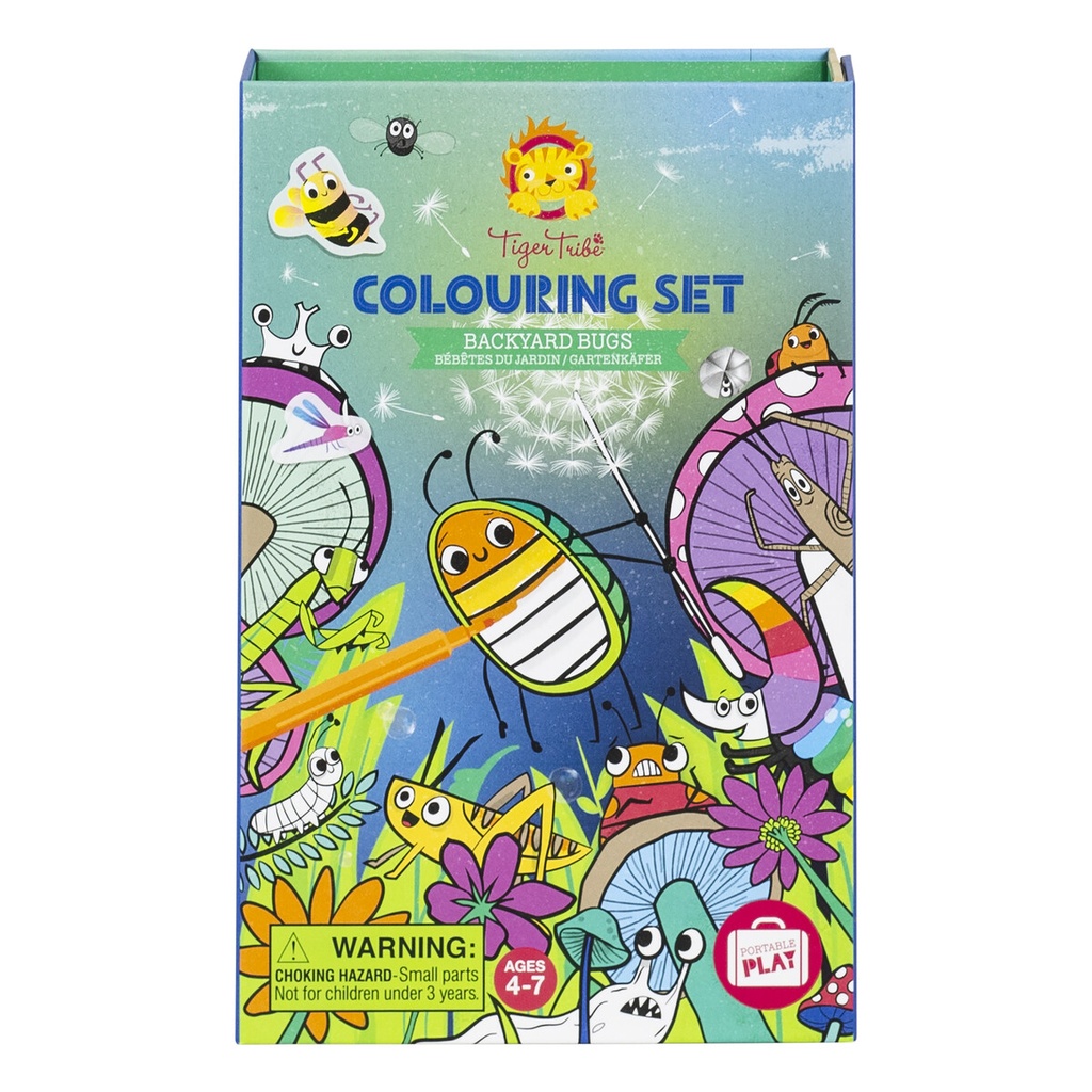 Tiger Tribe | Kleurboek Colouring Set Backyard Bugs
