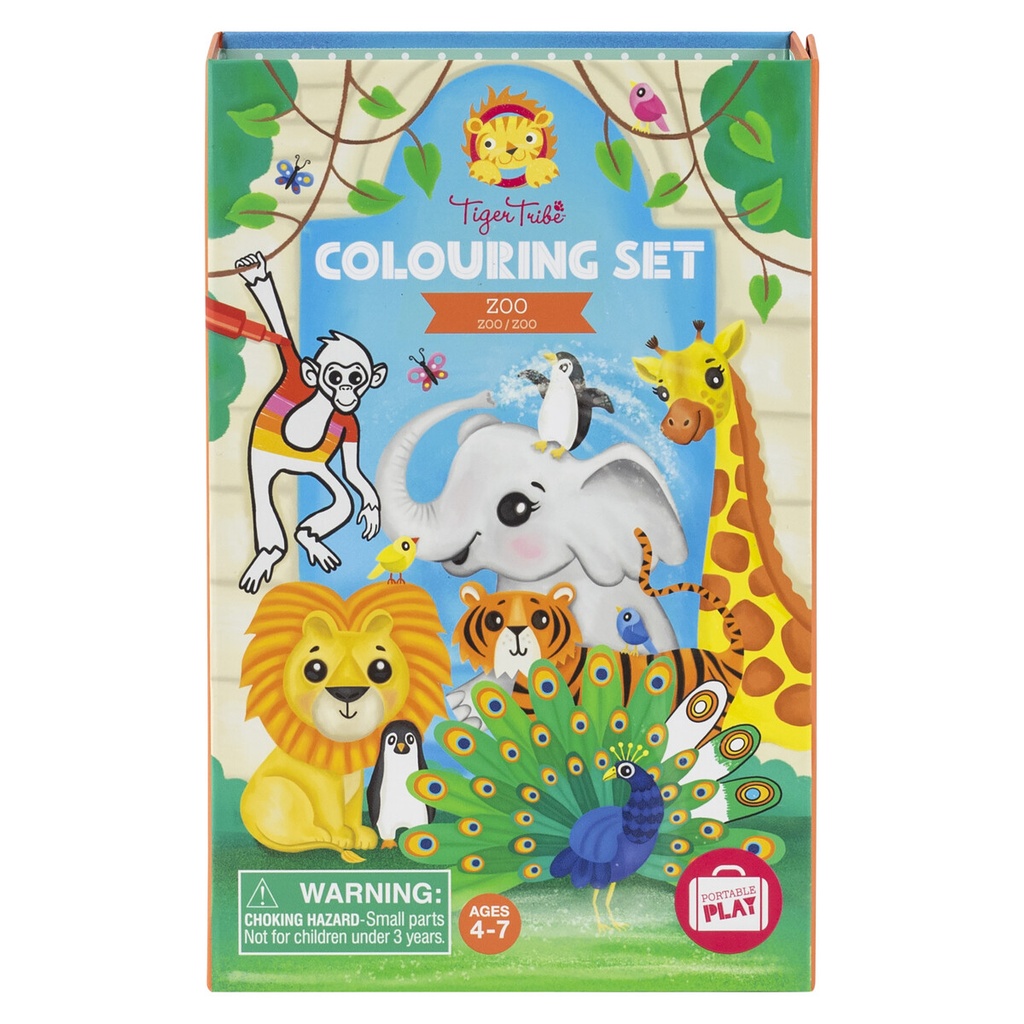 Tiger Tribe | Kleurboek Colouring Set Zoo