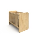 BED, Babybed, LINA, 68x96x127cm, Omvb tot 1 pers bed,96x68x206cm, Artisanale eik