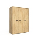 KAST, 3 Deurs, Lina, 150x200x63cm, Artisanale eik, zwarte eik