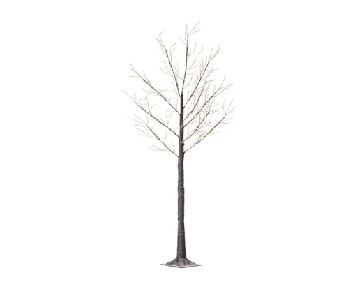 Lumineo | Verlichting Led Boom Snowy Branch Bruin/Warm Wit Ø110x220cm Buiten