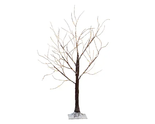 Lumineo | Verlichting Led Boom Snowy Branch Bruin/Warm Wit Ø90x150cm Buiten