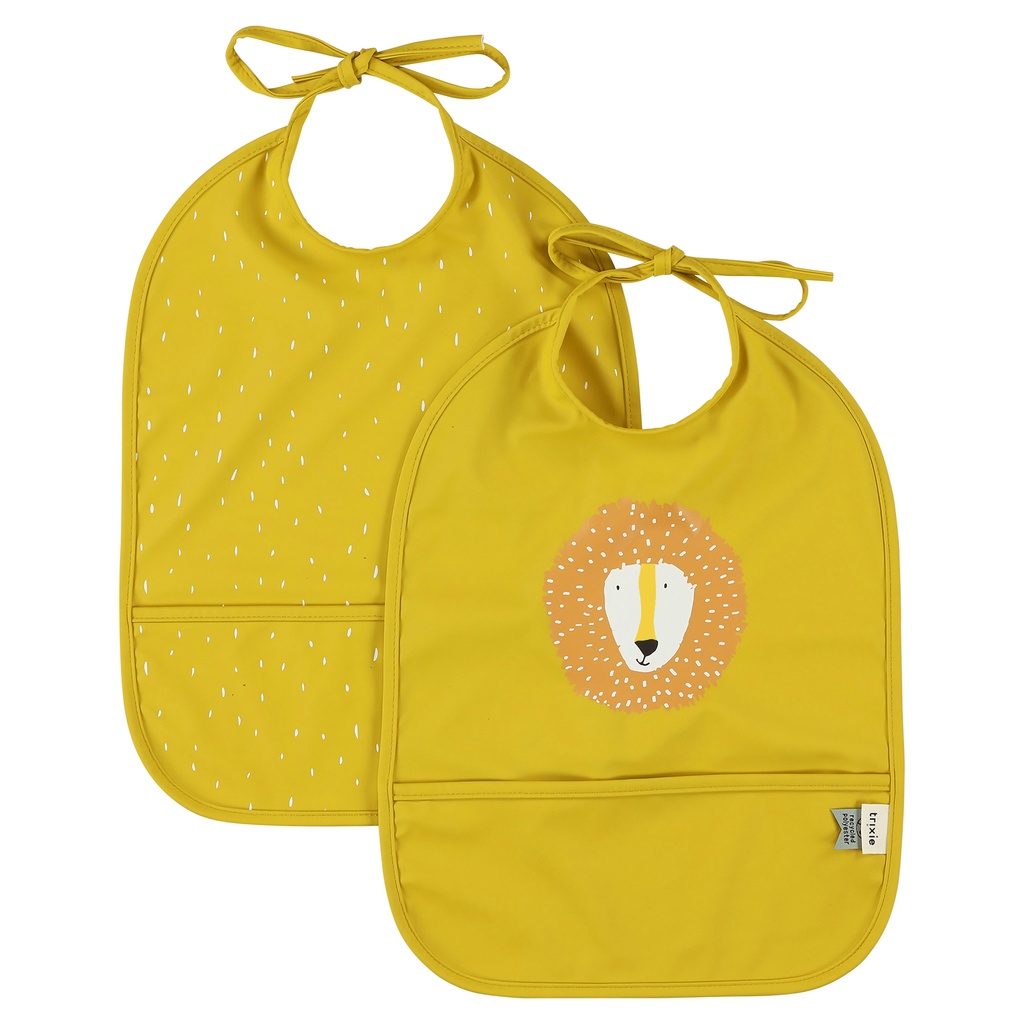 Trixie | Slabbetje Mr Lion Afwasbaar Geel 36x27cm 2-Pack  