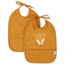 Trixie | Slabbetje Mr. Fox Afwasbaar Oranje 36x27cm 2-pack