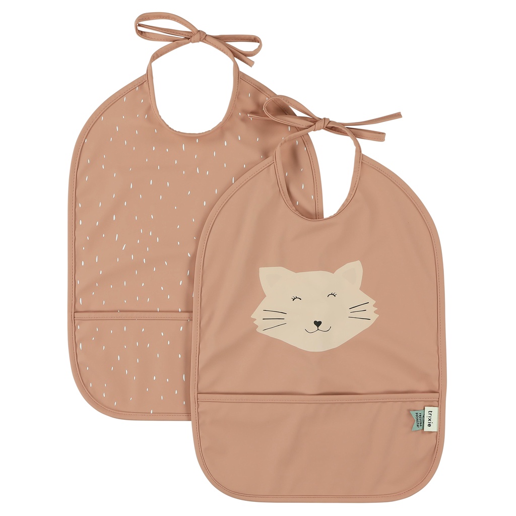 Trixie | Slabbetje Mrs. Cat Afwasbaar Roze 36x27cm 2-Pack