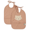Trixie | Slabbetje Mrs. Cat Afwasbaar Roze 36x27cm 2-Pack
