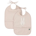 Trixie | Afwasbaar Slabbetje Mrs. Rabbit Roze 36x27cm 2-pack