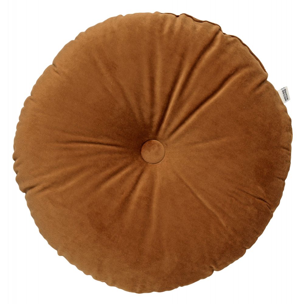 Dutch Decor | Sierkussen Olly Tobacco Brown Ø40cm 