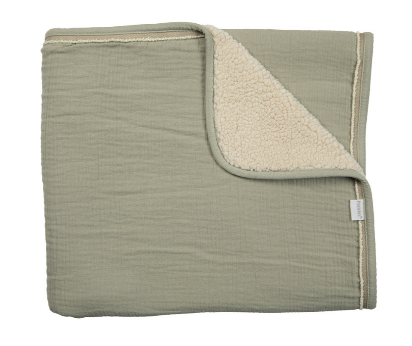 Pericles | Deken Bed Avocado/Creme  1.5TOG 100x150cm