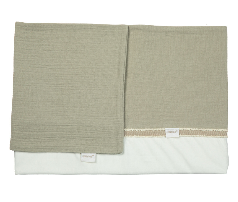 Pericles | Laken + Sloop Wieg Avocade 70x100cm