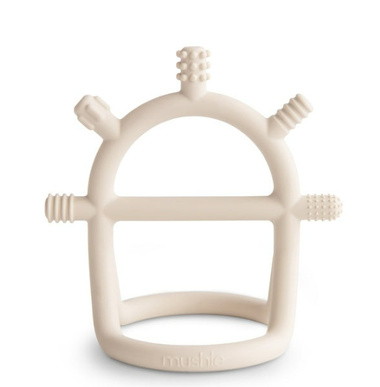 Mushie | Bijtring Teether No-drop Sensory Siliconen Shifting Sand +3m