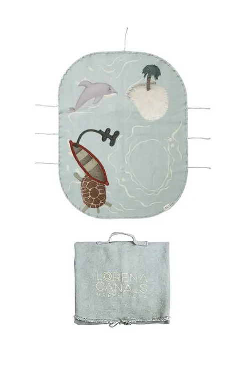 Lorena Canals | Speeltapijt Green Toy Set The Island 50x65cm