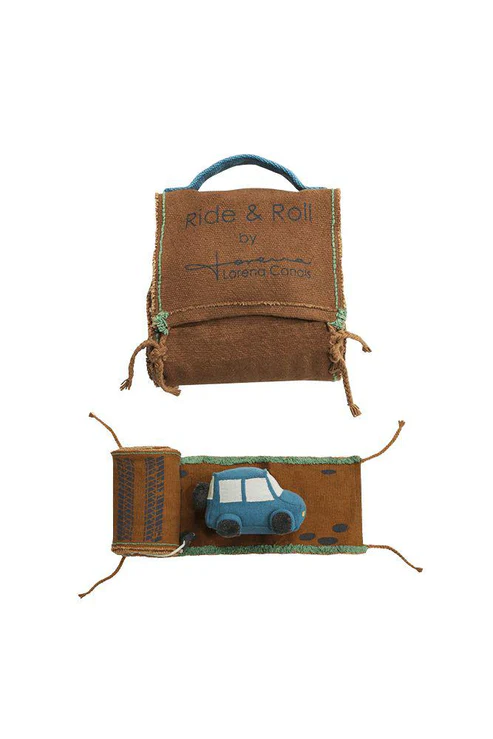 Lorena Canals | Educatief Speelgoed Soft Toy Ride & Roll Safari Jeep 12x20x14cm Road 20x400cm