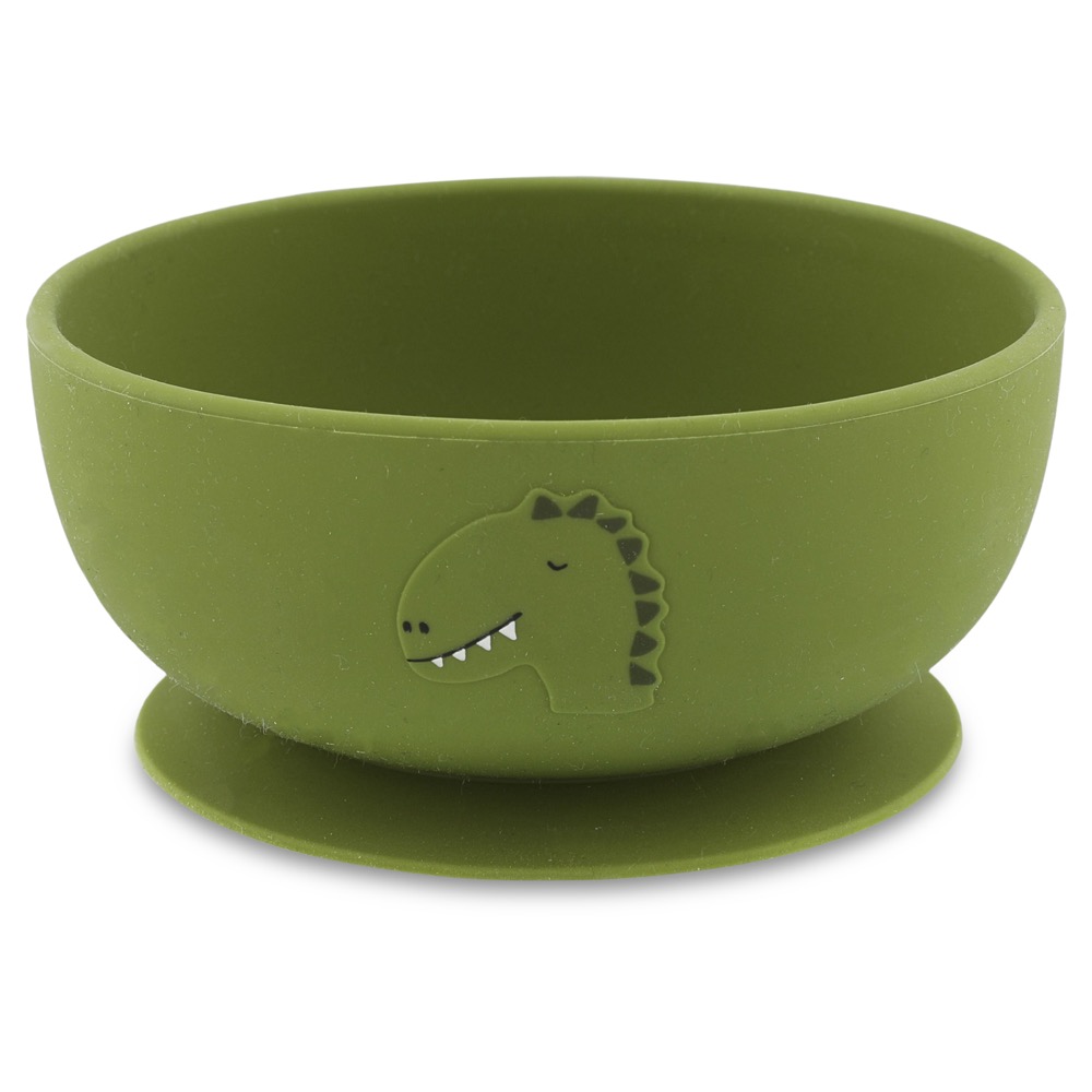 KOM, Bowl with suction, Dino Mealtime, kop dino, siliconen, met zuignap, 1 stuk, bord