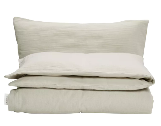 Koeka | Donsovertrek Faro Tetra +Sloop vr Babybed Sage Groen 100x135mm