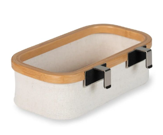 Quax | Opbergmand Hangmand Naturel Bamboe/Katoen Beige 22x7x12cm
