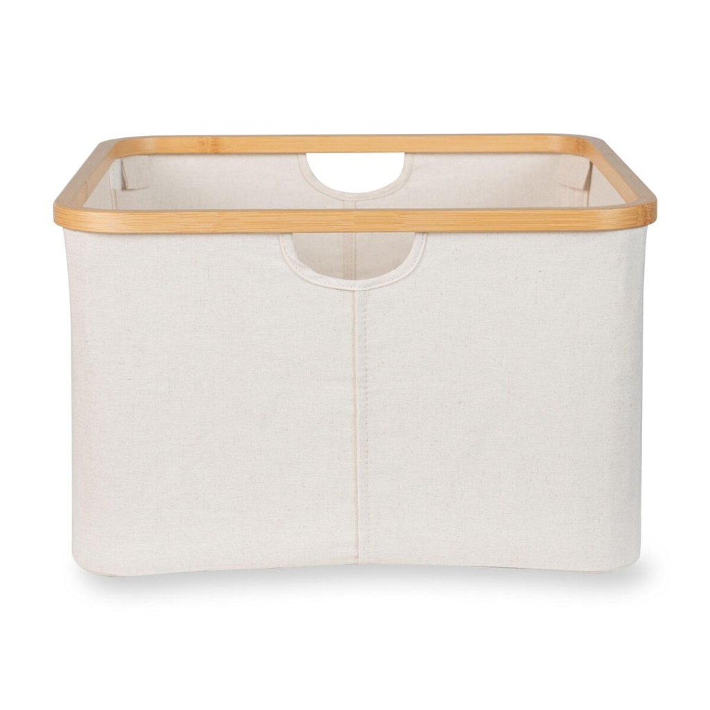 Quax | Opbergmand Bamboe Katoen Beige Naturel 45x45x28cm