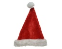 KERSTMUTS, kerstmanmuts, 44 x 30 cm, wit/rood, pluchen randen, met pompon, 100% polyester
