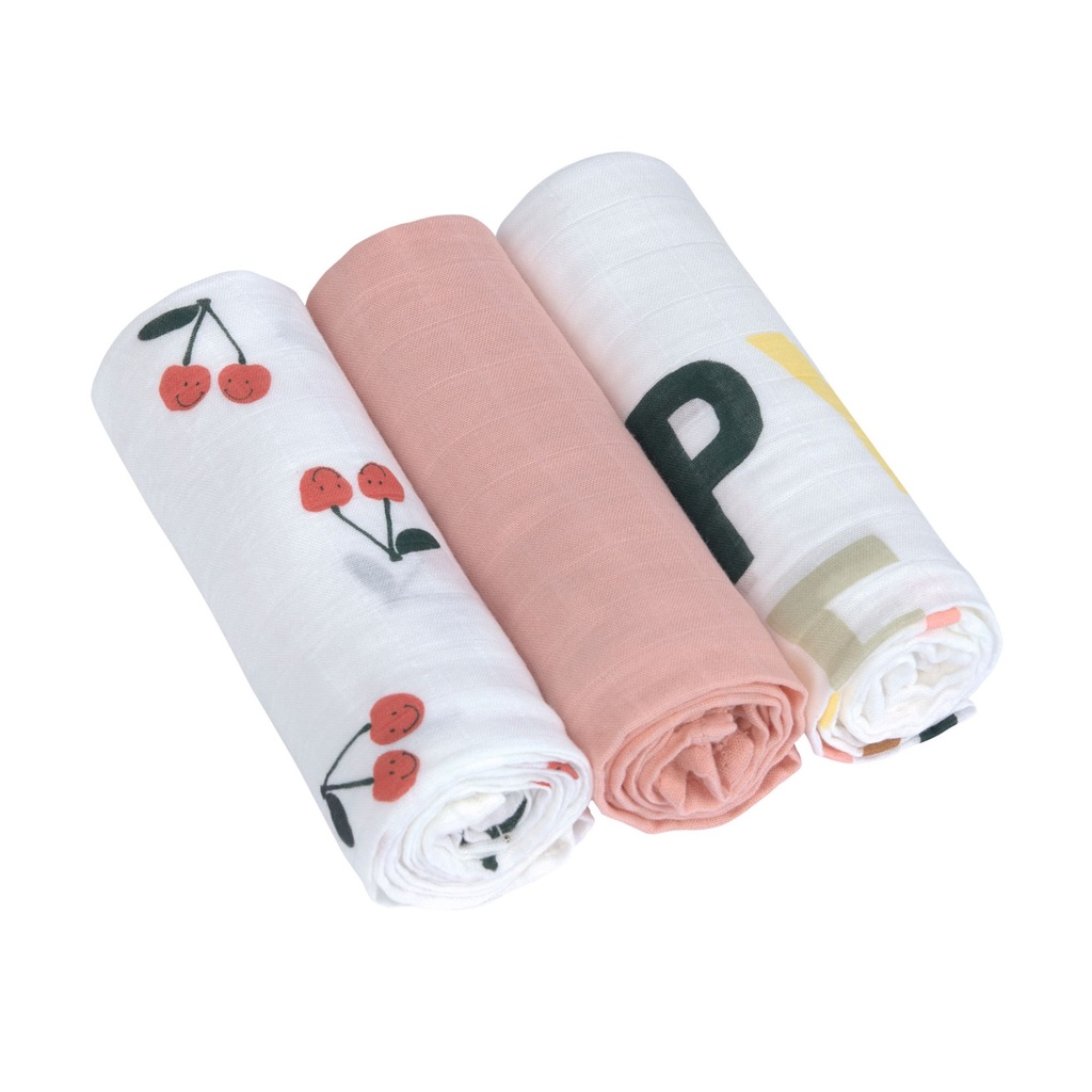 Laessig | Tetra Doek Happy Fruits Cherry 80x80cm 3-pack 