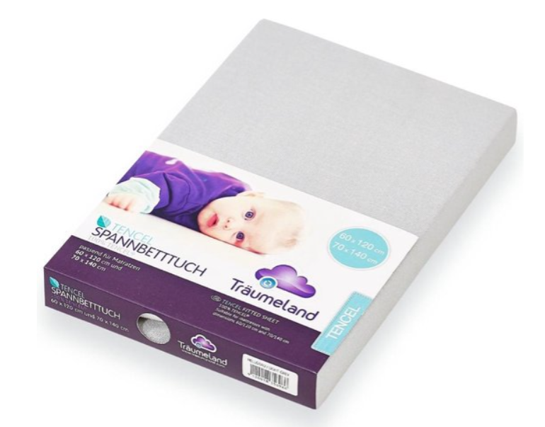 HOESLAKEN, bed 60x120 + 70x 140 cm, Tencel grey