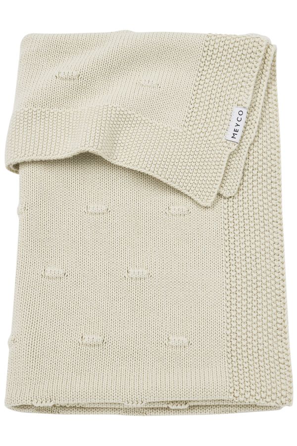 Meyco | Deken Wieg Knots Soft Sand 75x100cm