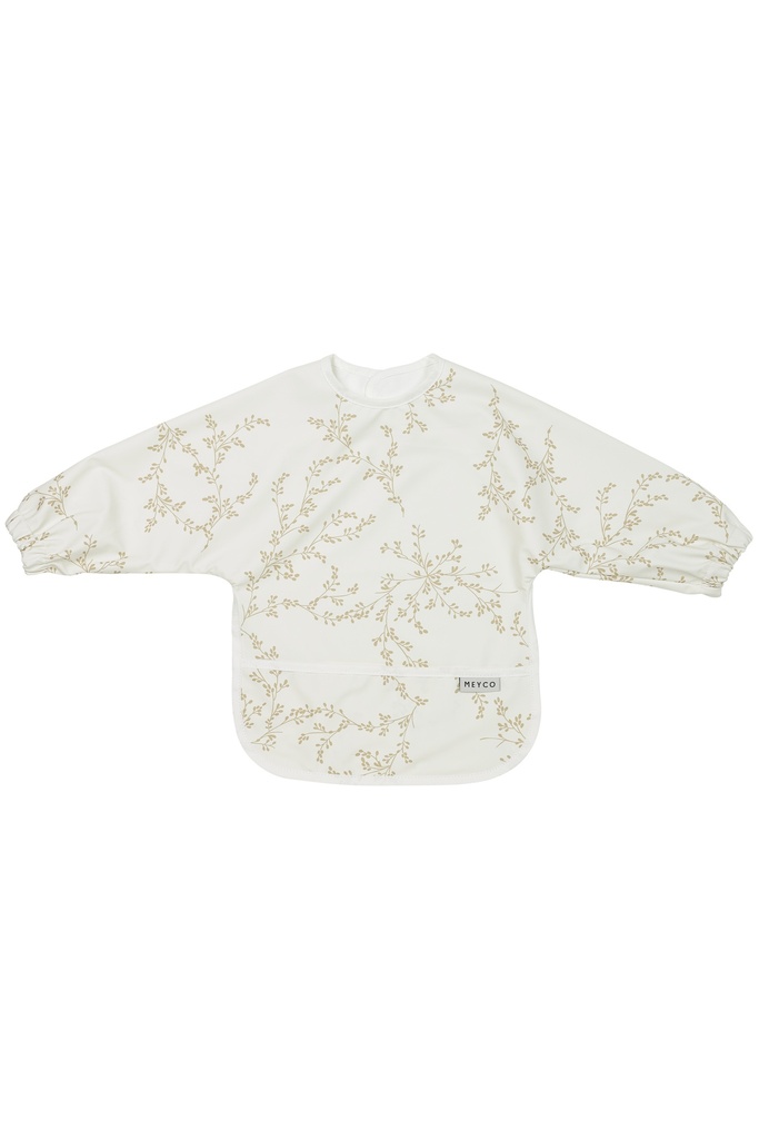 Meyco | Slabbetje Met Mouwen Branches Sand Ecru