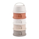 Beaba | Melkpoederdoosje Cotton White/Terracotta 4 Compartimenten
