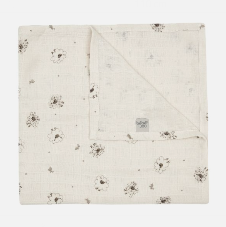 Bebe-Jou | Tetra Doek Tiny Sheep 110x110cm