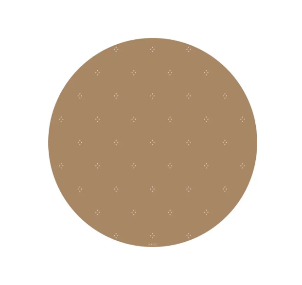 Eeveve | Knoeimat Round Splash Mat Dotted Autumn Gold 