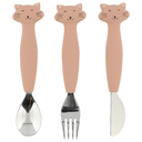 Trixie | Bestek Mrs. Cat Siliconen Lepel/Vork/Mes Roze