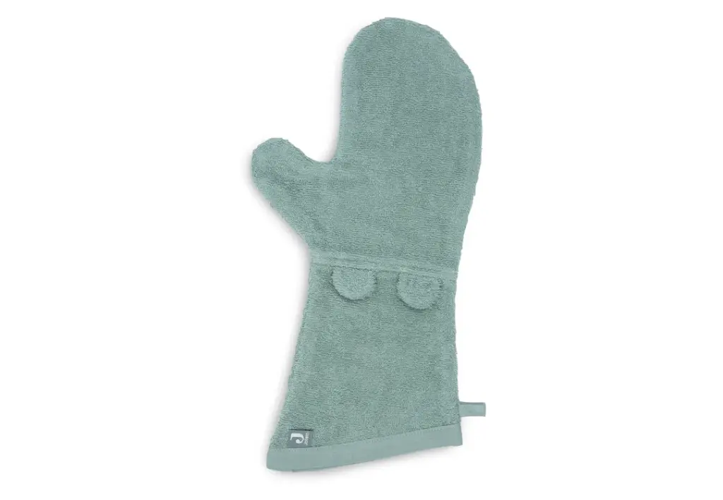 WASHANDJE, Ears, ash green, groen, uni, appl oortjes, badstof, 1 stuk(s)