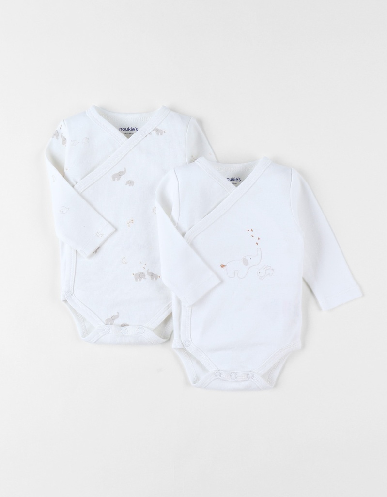 Noukies | Body Croises LM Olifant Wit