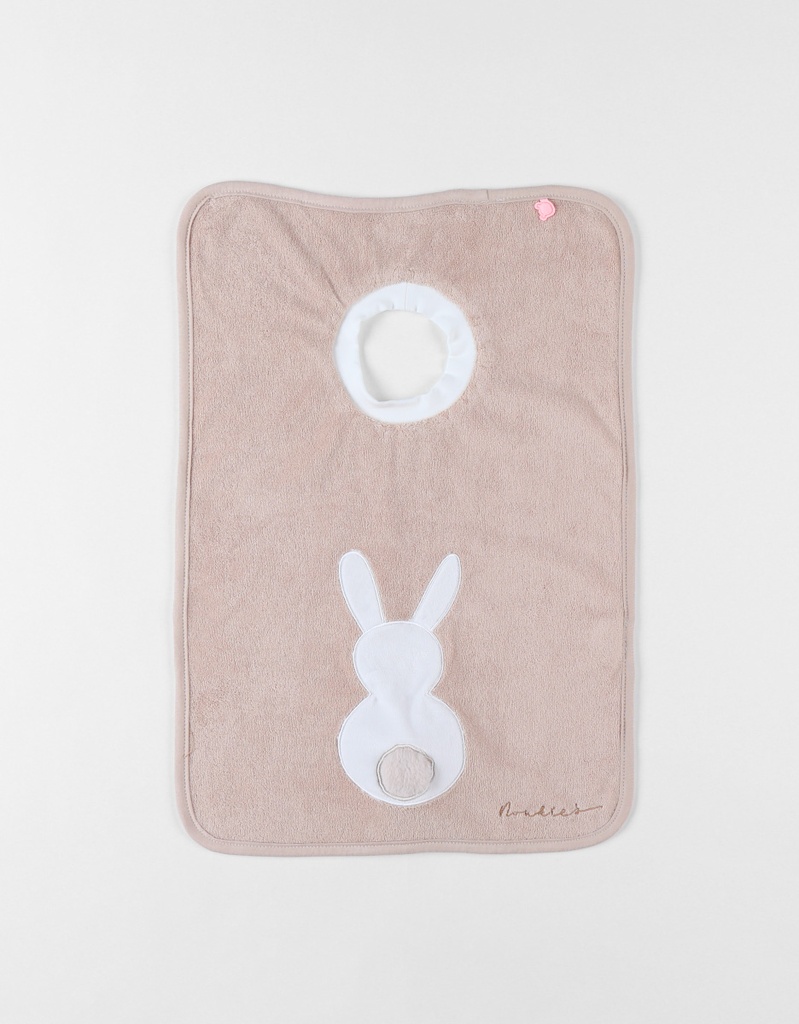 Noukies | Slabbetje Funny Moka Olifant Spons Beige