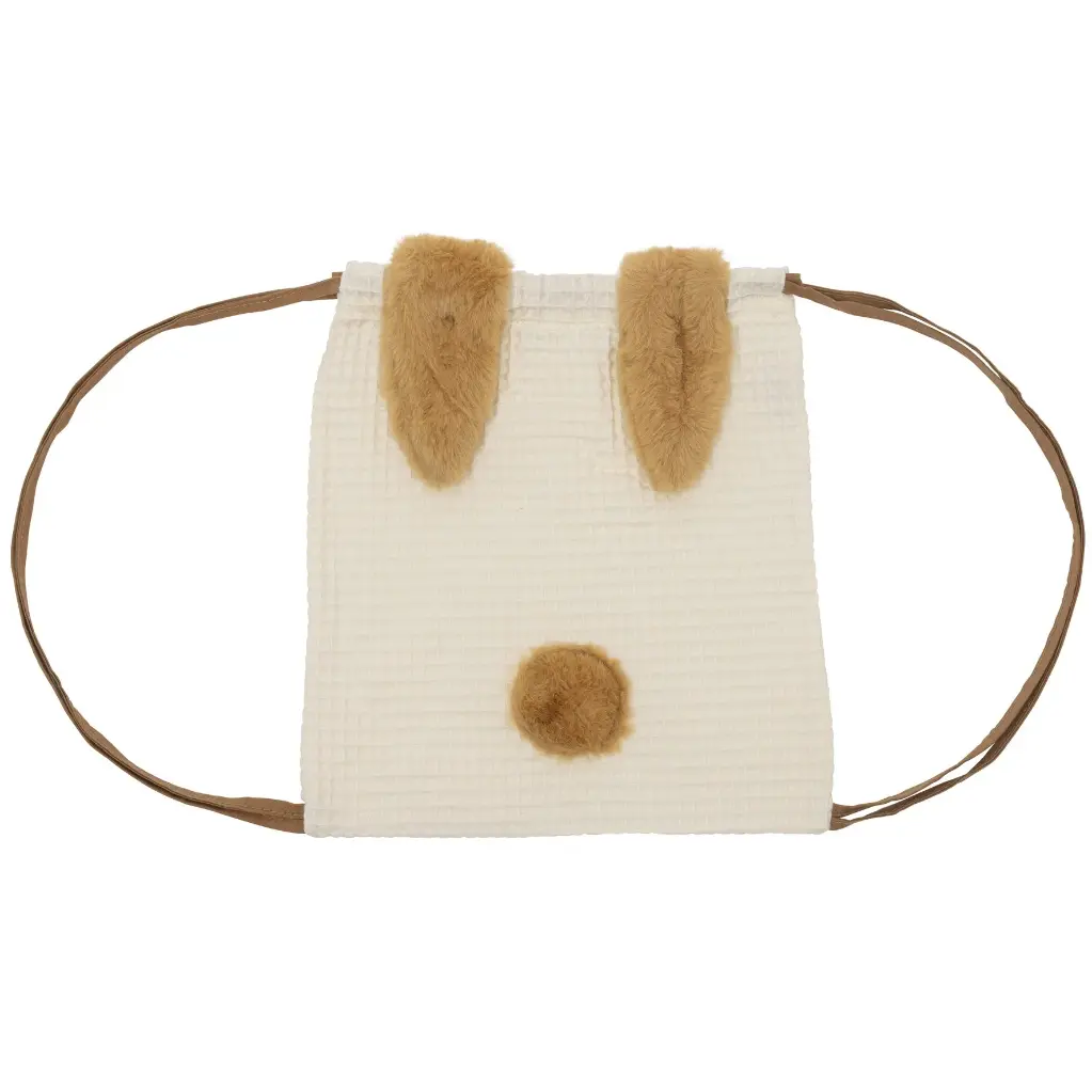 BB&Co | Rugzak Konijn Honingraat Ecru 27x30cm