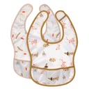 Laessig | Slabbetje Little Mateys Spicy Orange Lightweight Bib Velcrosluiting 2-pack